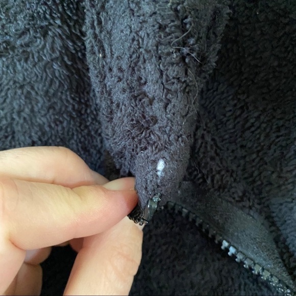The North Face Black Fleece Jacket Osito Fuzzy Teddy Coat Full Zip Womens Small - Picture 10 of 10